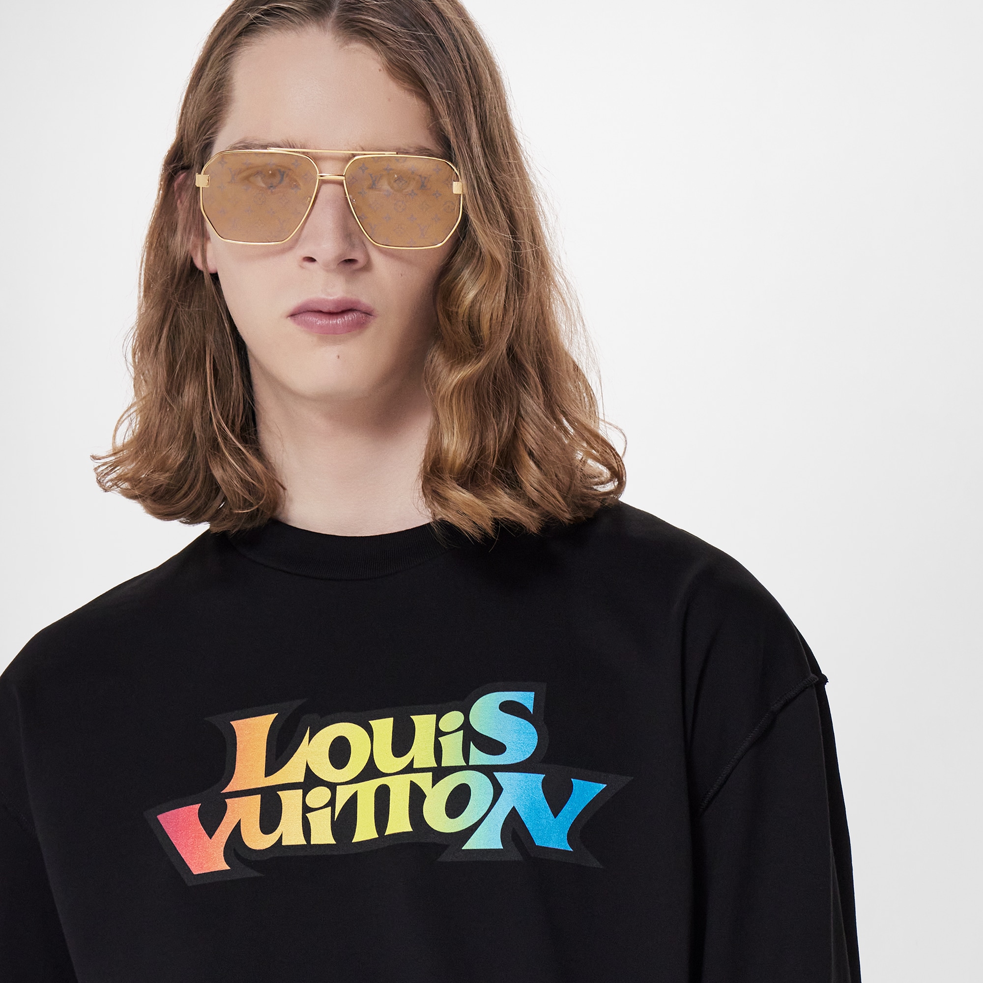 Lv Fade Printed Long Sleeved T Shirt Ready To Wear Louis Vuitton